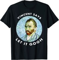Let It Gogh T Shirt - Vincent Van Gogh Graphic Pun T Shirt Tops &amp; Tees Faddish Family Cotton Men T Shirt Customized
