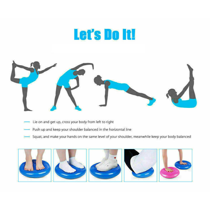 inflatable-pvc-balance-cushion-balance-plate-thickened-explosion-proof-yoga-balance-ball-trainer-850g-yoga-massage-mat