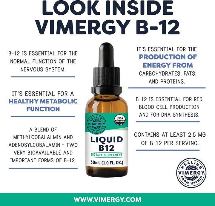 Vimergy - USDA Organic B12 Vitamin B-12 (30/115 Ml) | Lazada