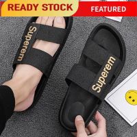 COD ♗ The Outline Shop27dgsd6gfd .❤?Ready Stock? kasut seliper lelaki selipar lelaki viral selipar hotel kasut tidur Word Summer Lelaki Baru Drags dan Sandal Outhead Personality Beach Sandal Fesyen Trend Lelaki Di Luar Kata Seret Lelaki