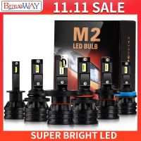 Braveway LED H4 16000LM รถ LED H1 H7 H11 Moto หลอดไฟ12V Auto H4 LED รถจักรยานยนต์ไฟหน้า H7 HB3 HB4 9005 9006 H8 H11 H3รถ