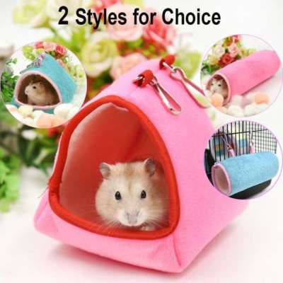 Tunnel Cute Hamster Toys Cage Bird Hammock Warm House Bed Sleeping Nest Hamster Hanging House Hammock Cage Pet Bed