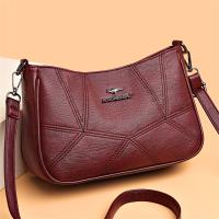 PU Leather Luxury Designer Shoulder Crossbody Bags for Women 2023 Simple Solid Color Messenger Bag Casual Tote Purse And Handbag