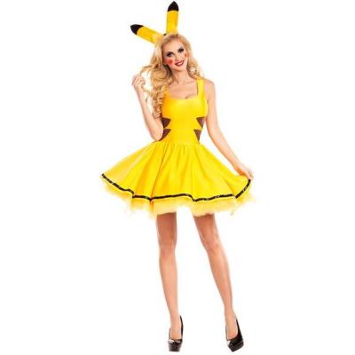 ▫ Pikachu Costume Christmas Halloween Women Party Dress Sexy Cosplay Holiday Dance For Adult