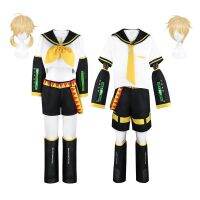 Rin Len Cosplay Costumes Halloween Uniform Complete Sets Tops+Shorts For Women Men