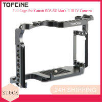 Topcine 5D 4โครงใส่กล้องใช้ได้กับแคนนอนกล้อง EOS 5D Mark II III IV DSLR Canon EOS 5D4กรง5D2 5D3พร้อมที่ยึดรองเท้าระบายอากาศดีคู่และรางนาโต