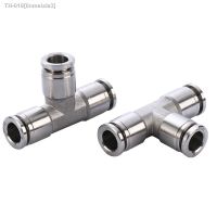 ♝☌▬ 4mm 6mm 8mm 10mm 12mm 14mm 16mm Tee 3 Way Spliter Pneumatic 304 Stainless Steel Push In Quick Connector Release Air Fitting