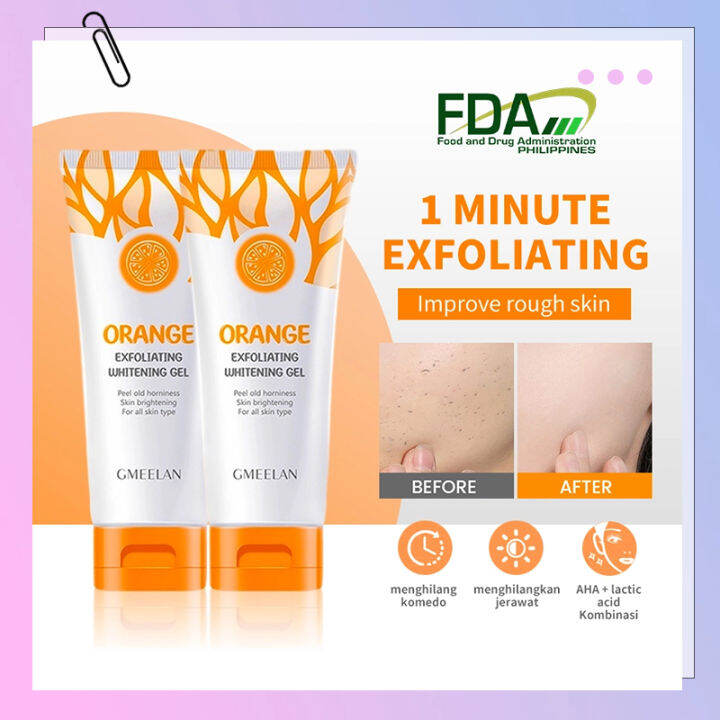 『BUY 1 TAKE 1』Gmeelan Orange Exfoliating Whitening Gel for Face 50g