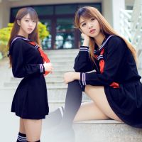 Japanese hell girl cos jk sailor suit Japanese and Korean school uniform suit British college school uniform girls class service toy