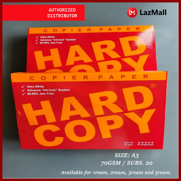 Hard Copy Bond Paper 70gsm Substance 20 Size A3 | Lazada PH