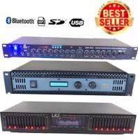 LXJ เพาเวอร์ + ปรีแอมป์+EQ เครื่องขยายเสียง  รุ่น K1000b+ปรี9000+EQ898