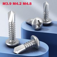 304 kepala bor silang baja tahan karat sekrup Self Tapping sekrup Dovetail seng biru M3.9 M4.2 M4.8