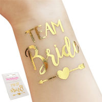 【CW】10pcsset Hen Party Temporary Tattoo Team Bride Stickers Wedding Waterproof Bachelorette Decoration Marriage Bride Supplies