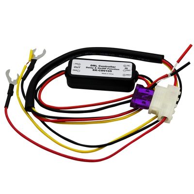 Luz LED de circulación diurna para coche controlador DRL arnés de relé automático atenuador de accesorios 12 18V