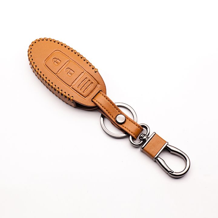 leather-car-key-cover-keychain-smart-3-button-for-nissan-infiniti-almeria-juke-maxima-altima-murano-pathfinder-rogue-versa-3btn
