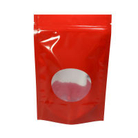 Various Sizes Smell Proof Reclosable Packaging Bags Stand Up Tear Notch Pouches Aluminum Foil Ziplock Storage Bags WOval Window