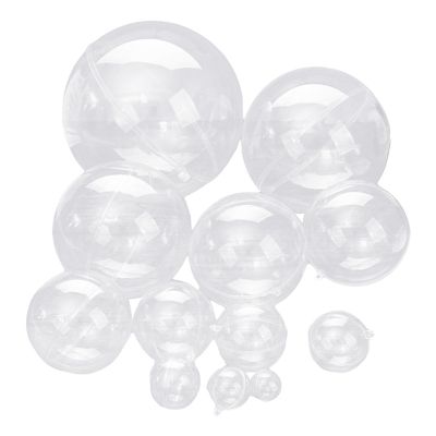 Brand New Transparent Openable Plastic Christmas Decoration Ball Transparent Bauble Decoration Gift Box