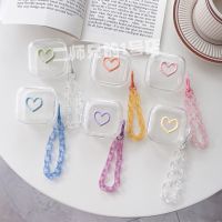 Korea Cute Candy Color Love Heart Clear Earbuds Cover For Samsung Galaxy Buds 2 Pro Bluetooth Earphone Cover For Samsung Live Wireless Earbuds Accesso