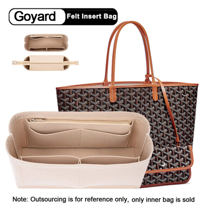 Suedette Regular Style Leather Handbag Organizer for Goyard St Louis GM and  Anjou GM