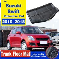 สำหรับ Suzuki Swift 2010-2018ฝาหน้าฝาหลังกระโปรงรถชั้นวางรองเท้าถาดรองสัมภาระท้ายพรมปูพื้นอุปกรณ์เสริมแผ่นหุ้มกันรอยแผ่นกันน้ำ