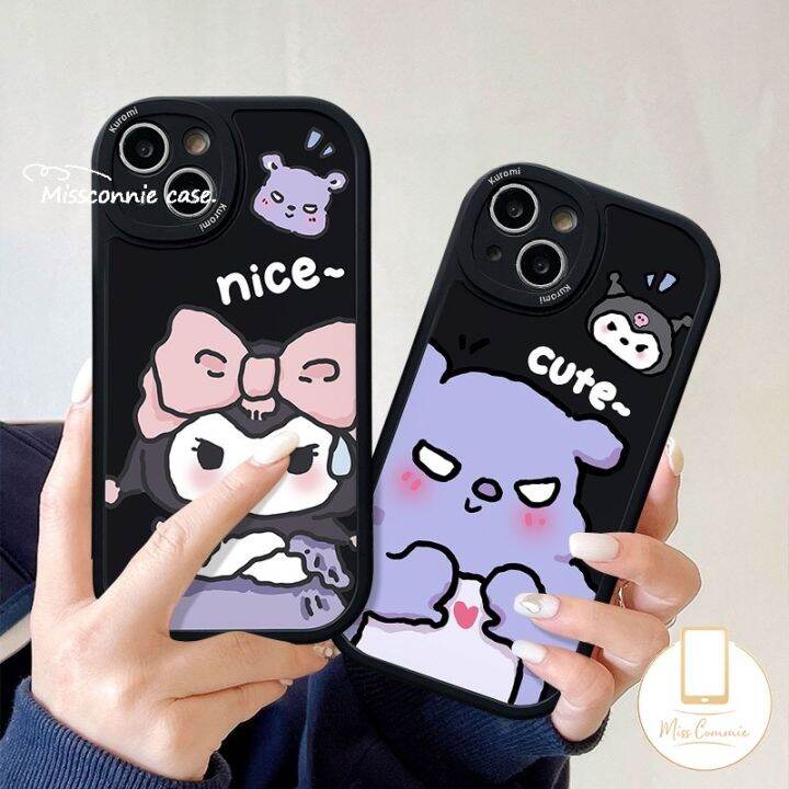 เคสโทรศัพท์มือถือ-tpu-แบบนิ่ม-ลายการ์ตูน-kuromi-กันกระแทก-สําหรับ-iphone-13-12-14-7-6-8-6s-7plus-8plus-xr-x-xs-2020