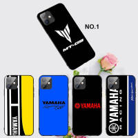 Casing หรับ iPhone 14 13 11 Pro Max 11 Mini 8+ 8 Plus YAMAHA Logo Design Pattern Phone เคสโทรศัพท์ อ่อนนุ่ม TPU Shockproof Black ปก