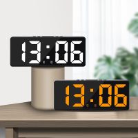 Voice Control Digital Alarm Clock Teperature Snooze Night Mode Desktop Table Clock 12/24H Dont Disturb Mode LED Alarm Clocks