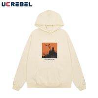 Autumn Simple Double-sided Printing Hoodies Mens Streetwear Loose Drop Shoulder Long Sleeve Sweatshirts