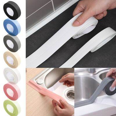 1m Sealing Strip Sealing Tape Bathroom Shower Sink Caulk Tape White PVC Self Adhesive Waterproof Wall Tape for Bathroom Kitchen Adhesives Tape