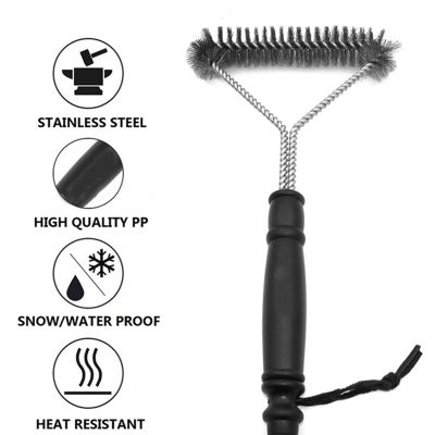 Kitchen Accessories BBQ Grill Barbecue Kit Cleaning Brush Stainless Steel Bristles Cleaning Brushes Cooking Tool Barbecue Gadget