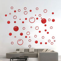 Bubble Shaped Acrylic Gold Sliver Mirror Stickers Wall Sticker Home Decoration Bedroom Living Room Decor