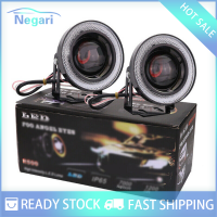 NG Motor✨ COD ✨ Car 1x 3.5 Angel Eyes LED Fog Light Car SUV Universal White Driving Head Lamp 12V