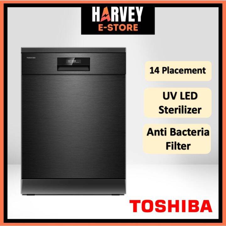Toshiba DW14F2(BS)MY Free Standing Dishwasher 14 Place Settings Lazada