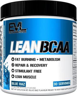Evlution Nutrition LeanBCAA (30 Servings)  BCAA’s, CLA and L-Carnitine, Stimulant-Free, Recover and Burn Fat, Sugar and Gluten Free Fat Loss, Weight Management Recovery, Endurance, Zero Sugars บีซีเอเอ อะมิโน