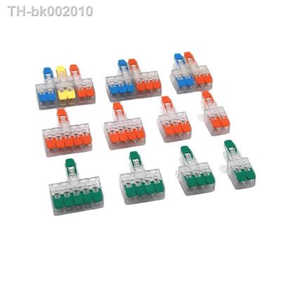 ❁△✴ Wire Connectors 1 2 3 Pin Splitter Led Electric Push in Terminal Blocks Quick Connector Conductor Cable Junction Box 0.5-6mm²