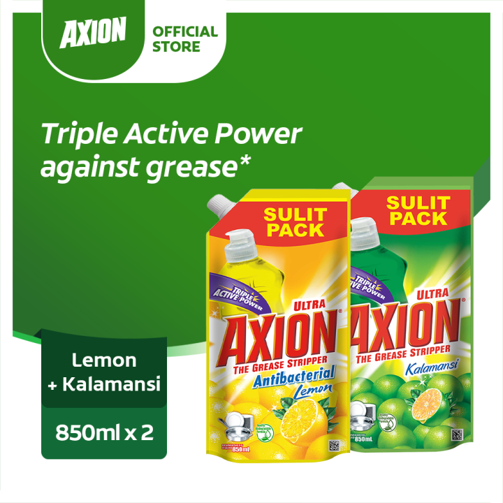 [24 hour Germ Kill] Axion Antibacterial Dishwashing Liquid Lemon Doy