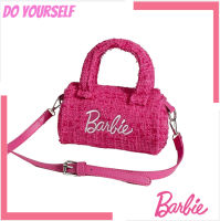 COSE Barbiestyle บาร์บี้ ตัวอักษรสำหรับเด็ก กระเป๋า Crossbody งานปัก ชุดเดรสพิมพ์ลาย กระเป๋าโท้ท เทรนด์เทรนด์ เล็กๆน้อยๆ กระเป๋าสะพายไหล่แบบสั้น สาวๆ