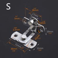 Stainless Steel Right Angle Locking Latch Sliding Barn Door Lock Doors Windows Safety Security Home Anti-Theft Guard