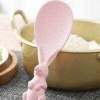 Creative Cute Rabbit Wheat Straw Rice Spoon Non stick Rice Three dimensional Rice Shovel Household Plastic Cartoon Rice Spoon