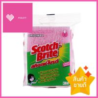 ฟองน้ำพร้อมใยขัด SCOTCH-BRITE LIGHT DUTY 3x4นิ้ว สีชมพูSCOURER SPONGE SCOTCH-BRITE LIGHT DUTY 3X4IN PINK **ขายดีที่สุด**