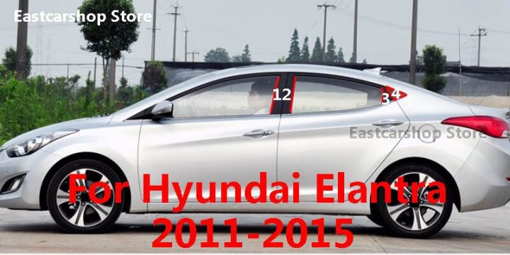 สำหรับ-hyundai-elantra-md-ud-2015-2014-2013รถ-b-c-เสากลางคอลัมน์หน้าต่างพีซีเชือกยาวของตกแต่งสติ๊กเกอร์ฝาครอบ2012-2011