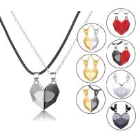 Couple Necklace Magnetic Heart For Women ValentineS Day Sweater Chain For Best Friend Lovers Wedding Party Gift Jewelry