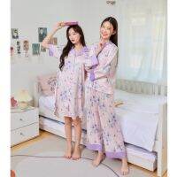 ชุดนอน Muslin pajamas ซาติน Silk Satin ผ้านุ่มลื่น ใส่สบาย ( รุ่น K977,P977,L977,T977)