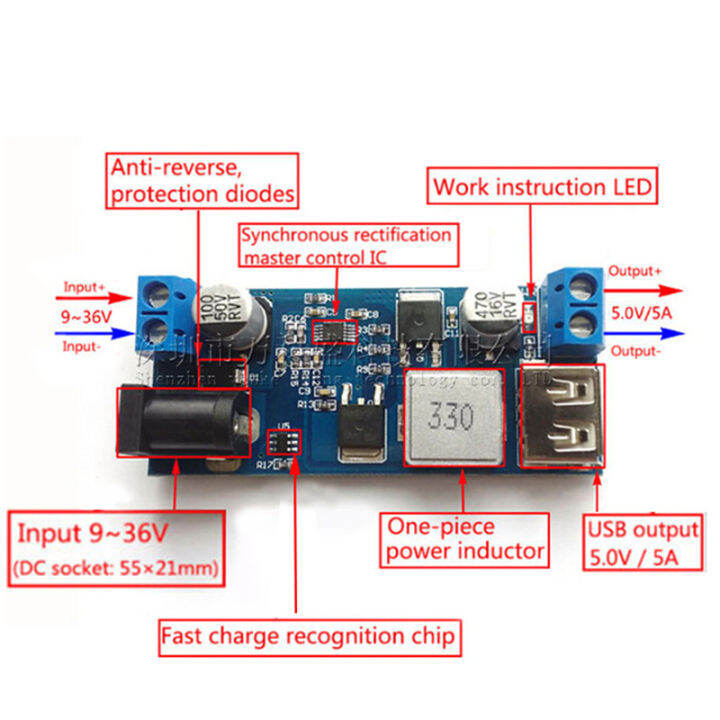 Yolandas] Konverter Sumber Daya Listrik Step-down DC-DC Modul Daya 24V ...