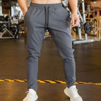 Mens Running Pants with Zipper Pocket Sweatpants Training Pants Sport Wear Pants Fitness Legging Gym Trousers