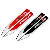 Hot New 2PCS Hyundai Metal Car Side Fender Decoration 3D Marker Sticker For Accent I10 Elantra HB20 I30 Tucson Creta ix35 zhi