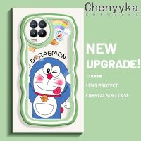 Chenyyka เคสสำหรับ Realme 8 Realme 8 Pro เคสรูปโดราเอมอนน่ารักลายการ์ตูนใหม่คลื่นขอบนุ่มเคสมือถือกันกระแทกแบบใสคเปลือกซิลิโคน