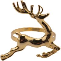 72Pcs Christmas Elk Deer Napkin Rings Gold Alloy Napkin Buckle Napkin Ring Holder Hotel Restaurant Table Decoration