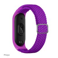 {:”》 -- สายคล้องมือไนลอนสำหรับ Mi Band 5 6 7สายรัดข้อมือถักยืดหยุ่นปรับได้สายข้อมือสำหรับเปลี่ยนสำหรับ Miband 6 7 My Band 5 NFC