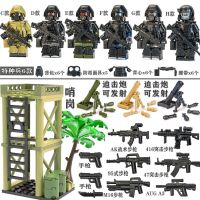 Compatible with LEGO special forces building blocks military miniature weapons and equipment special police soldiers police assembled boy toys